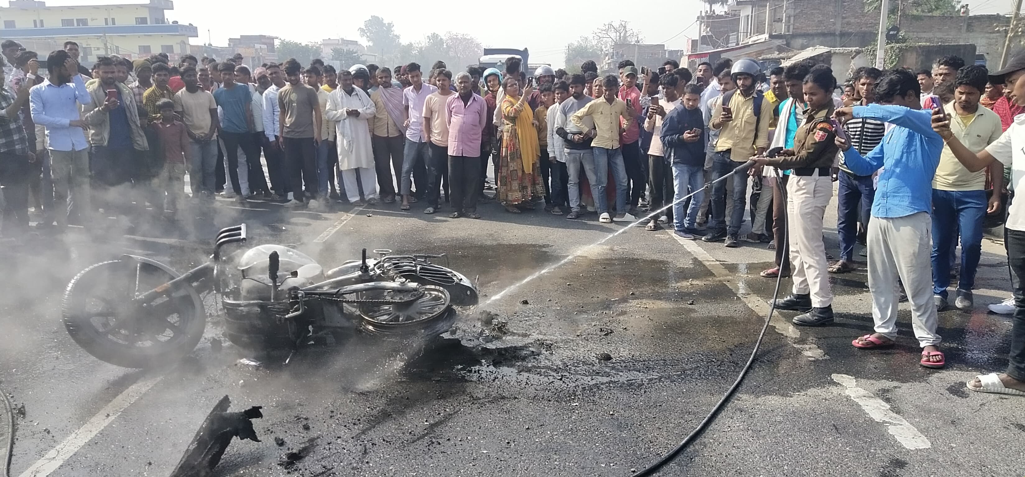 बेतिया जिले के भंगहा थाना के एसआई रवि कुमार की सड़क दुर्घटना में मौत 