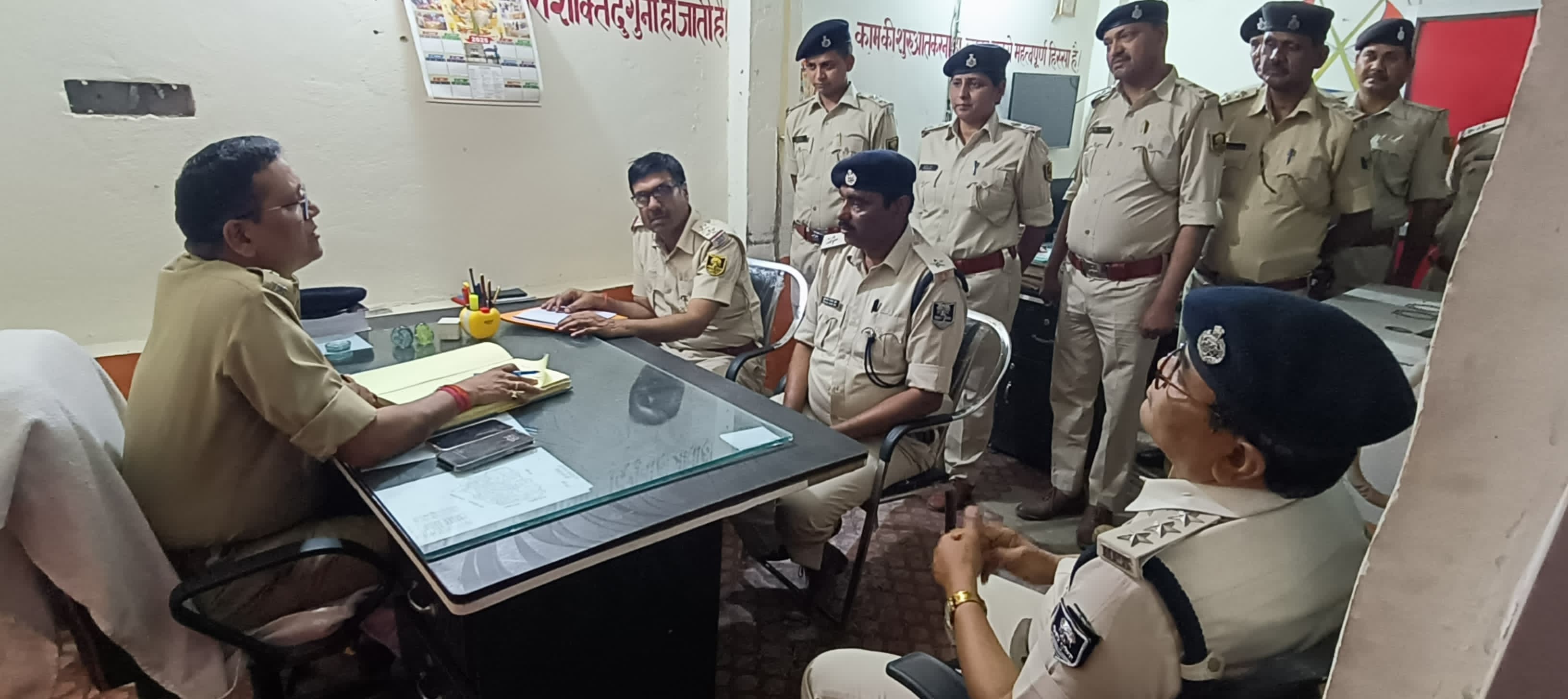 पुलिस अधीक्षक, वैशाली के द्वारा बेलसर थाना का निरीक्षण किया गया।