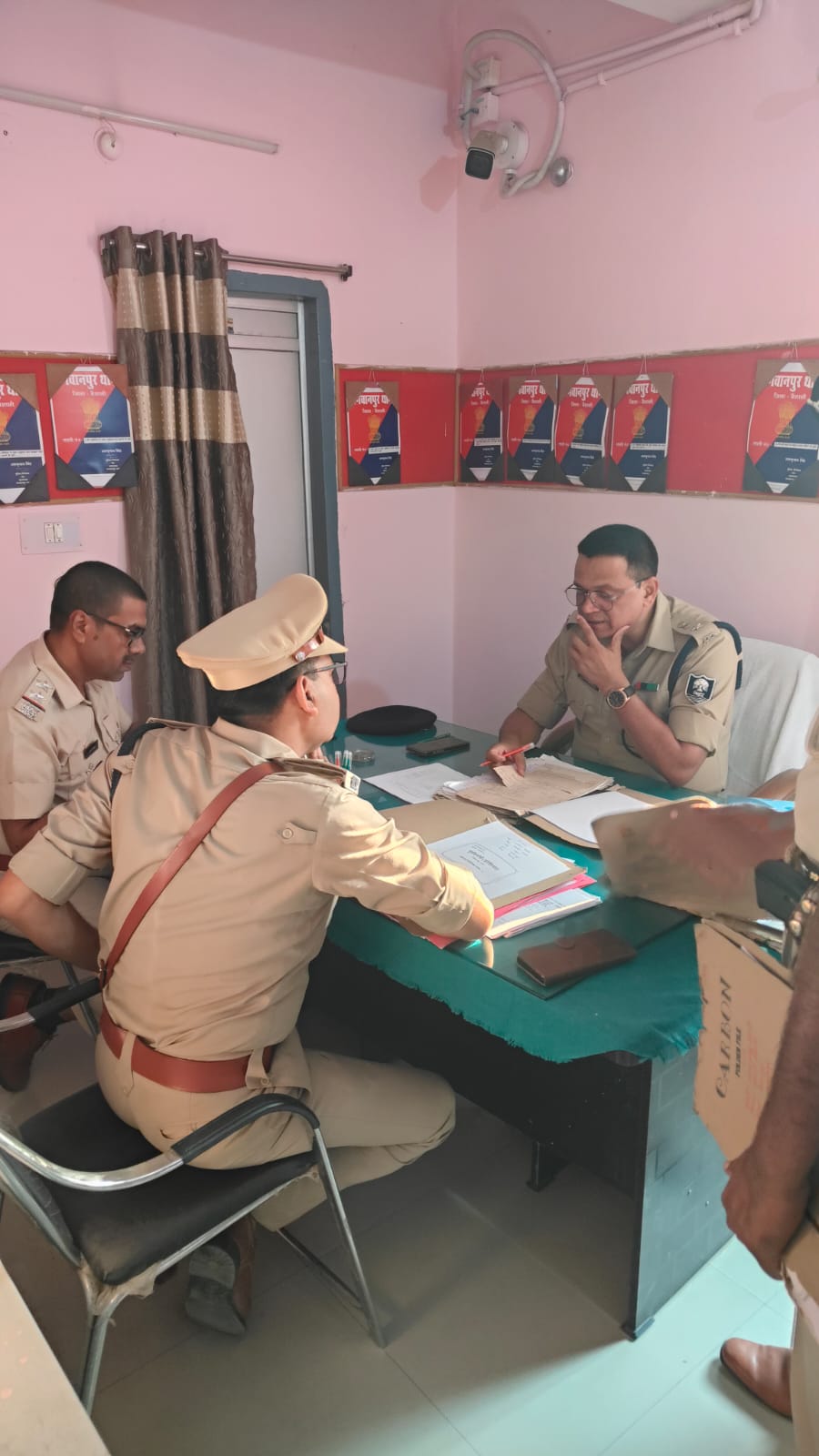 पुलिस अधीक्षक, वैशाली के द्वारा भगवानपुर थाना का निरीक्षण किया